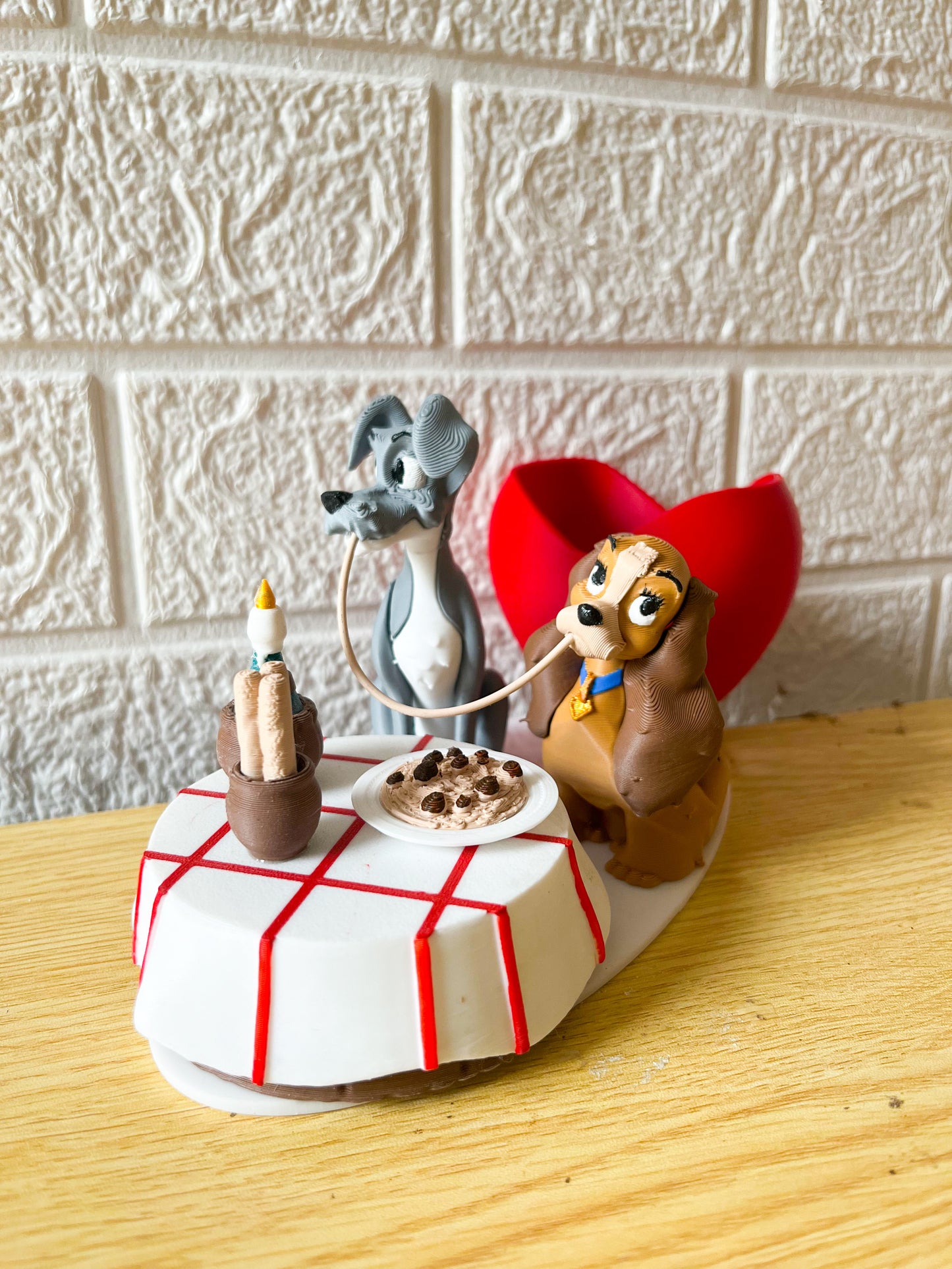 Perritos cena romántica