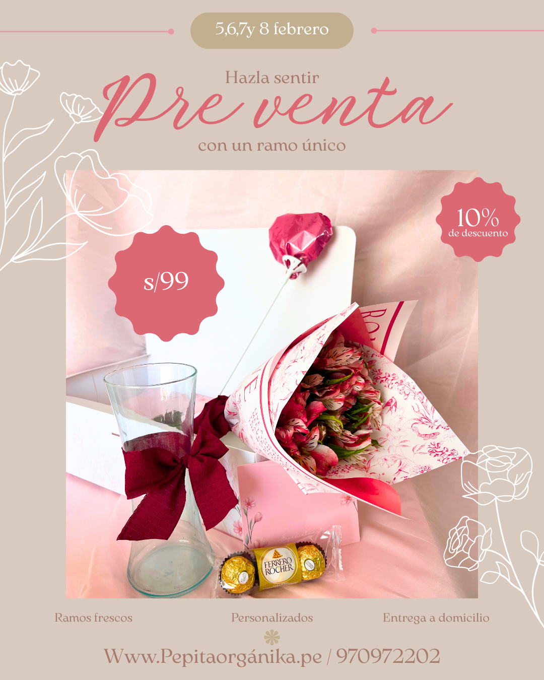 Caja deluxe con astromelias