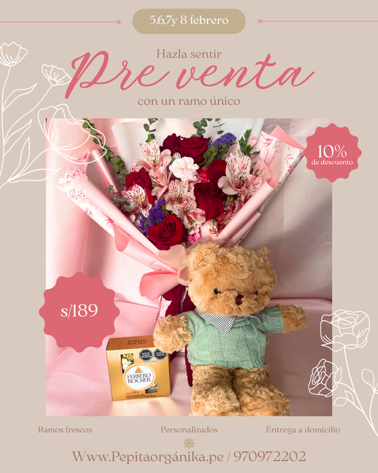 Ramo + oso + chocolates