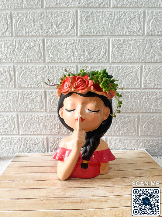 Maceta soñadora grande rosada